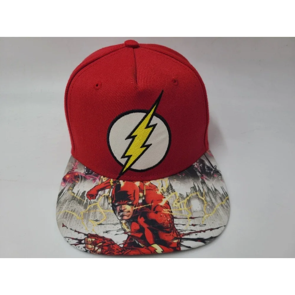 Youth The Flash DC Comics Snapback Hat‎ Cap Comic Book Superhero Boys Girls Red